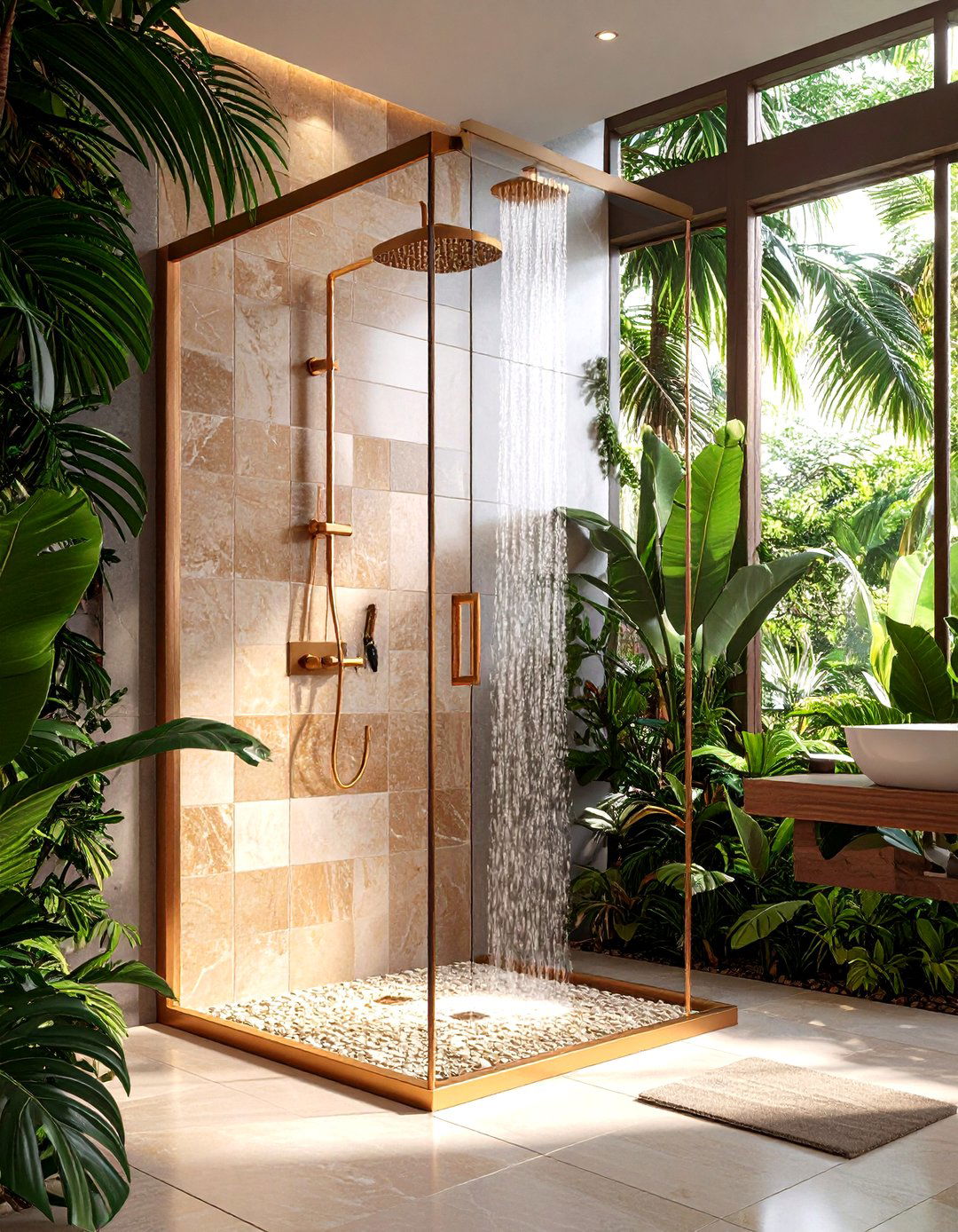 Metallic Tile Inlays - 20 Shower Surround Ideas