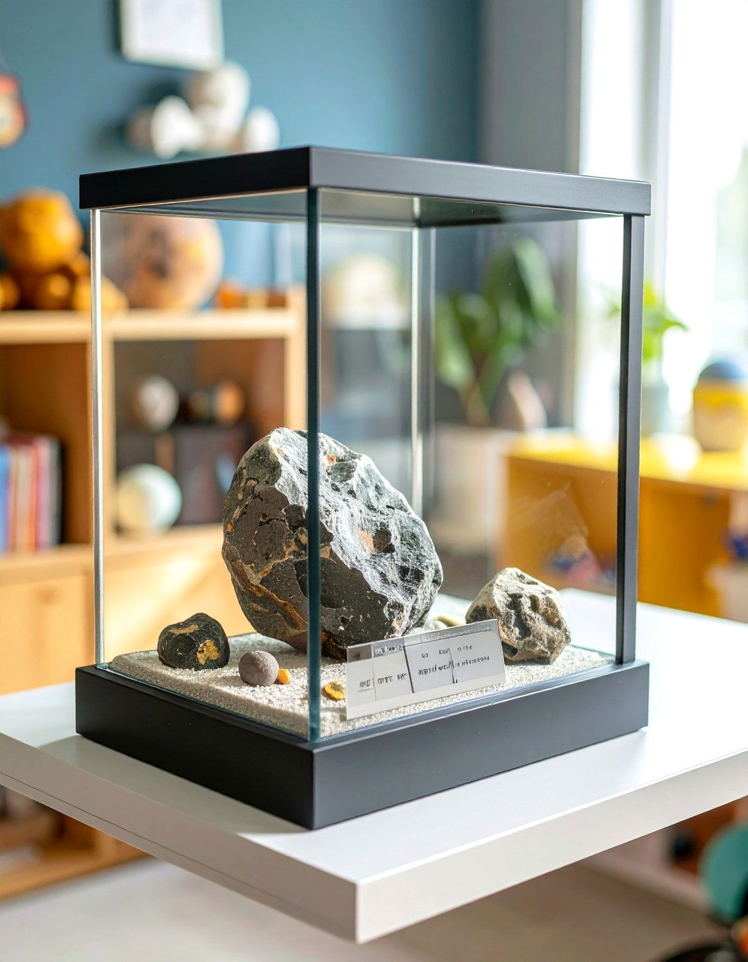 Meteorite and Moon Rock Display - 20 Space-themed Nursery Ideas