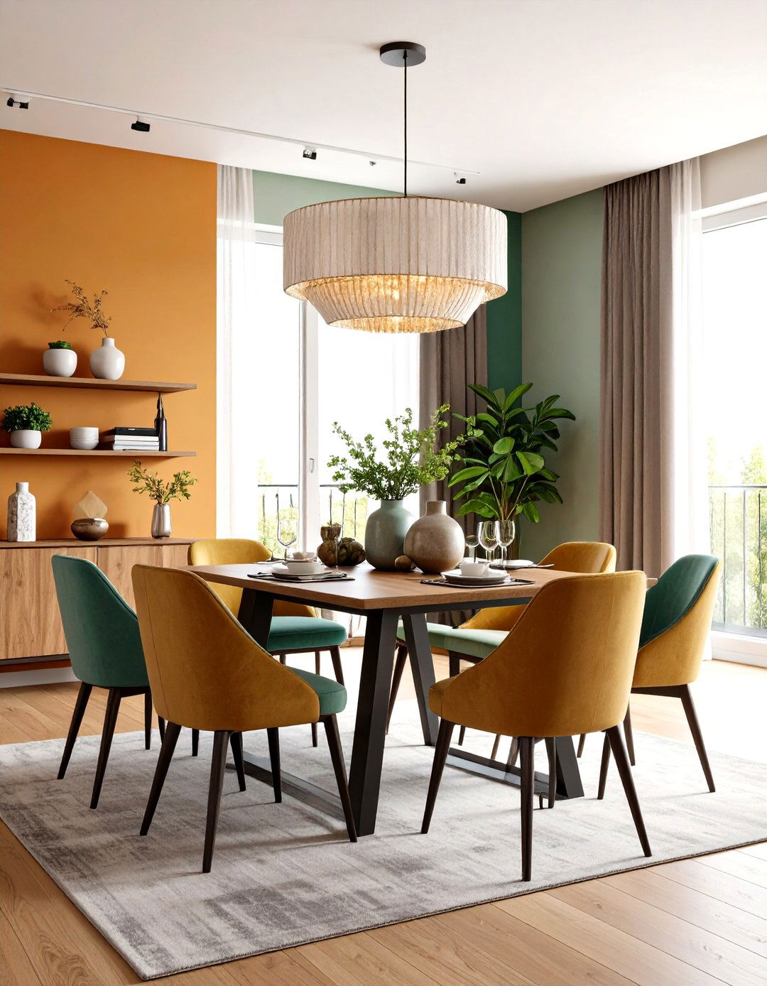 Metro Style Dining Room Elegance - 20 Metro Style Interior Design Ideas