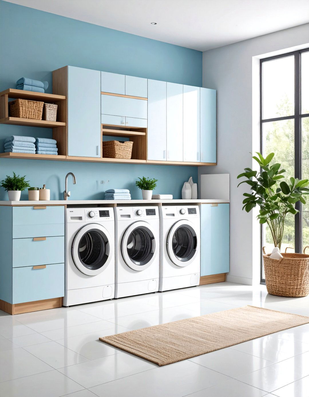 Metro Style Laundry Room Efficiency - 20 Metro Style Interior Design Ideas