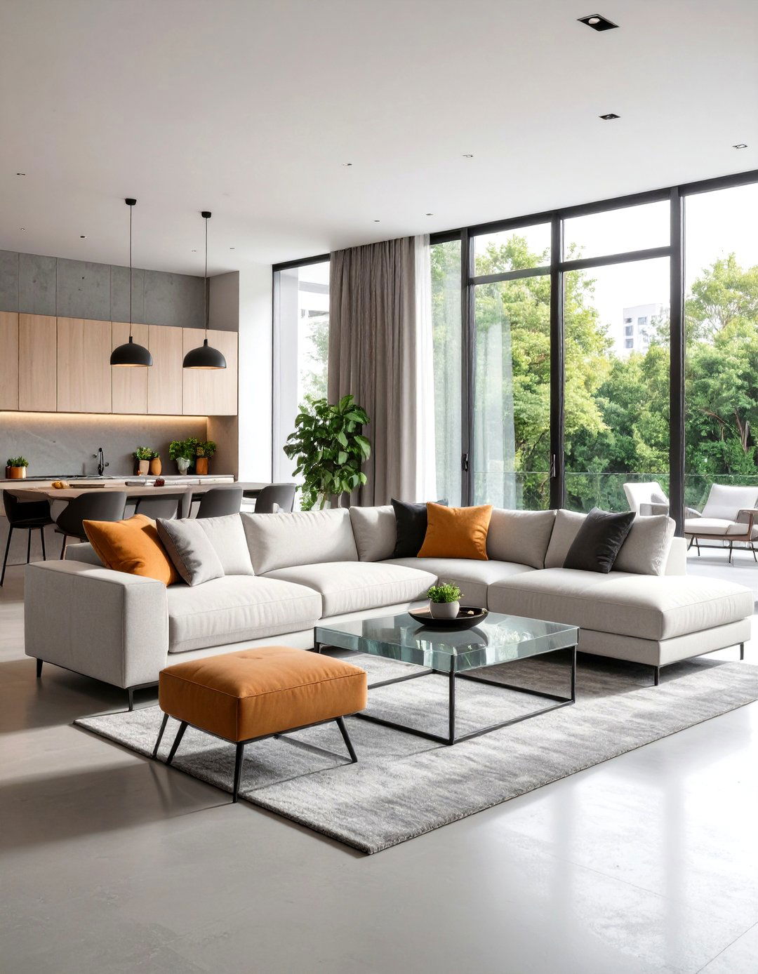 Metro Style Open Concept Living Room - 20 Metro Style Interior Design Ideas