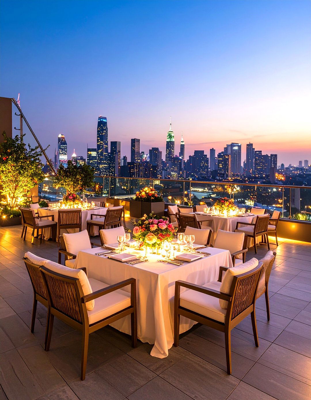 Metropolitan Rooftop Wedding Reception with City Views - 20 Wedding Reception Ideas