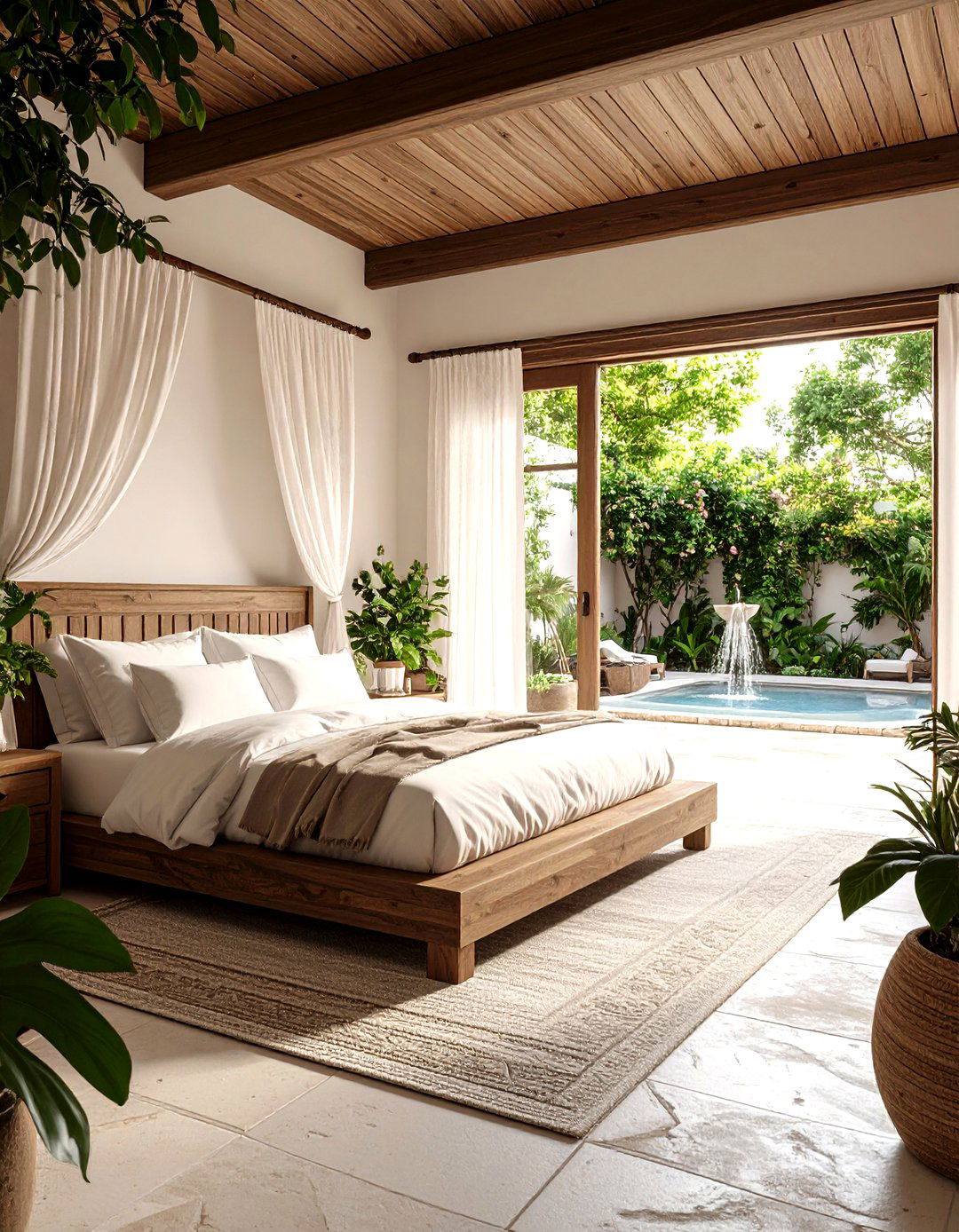 Mexican Bedroom with Courtyard Connection - 20 Mexican Bedroom Ideas