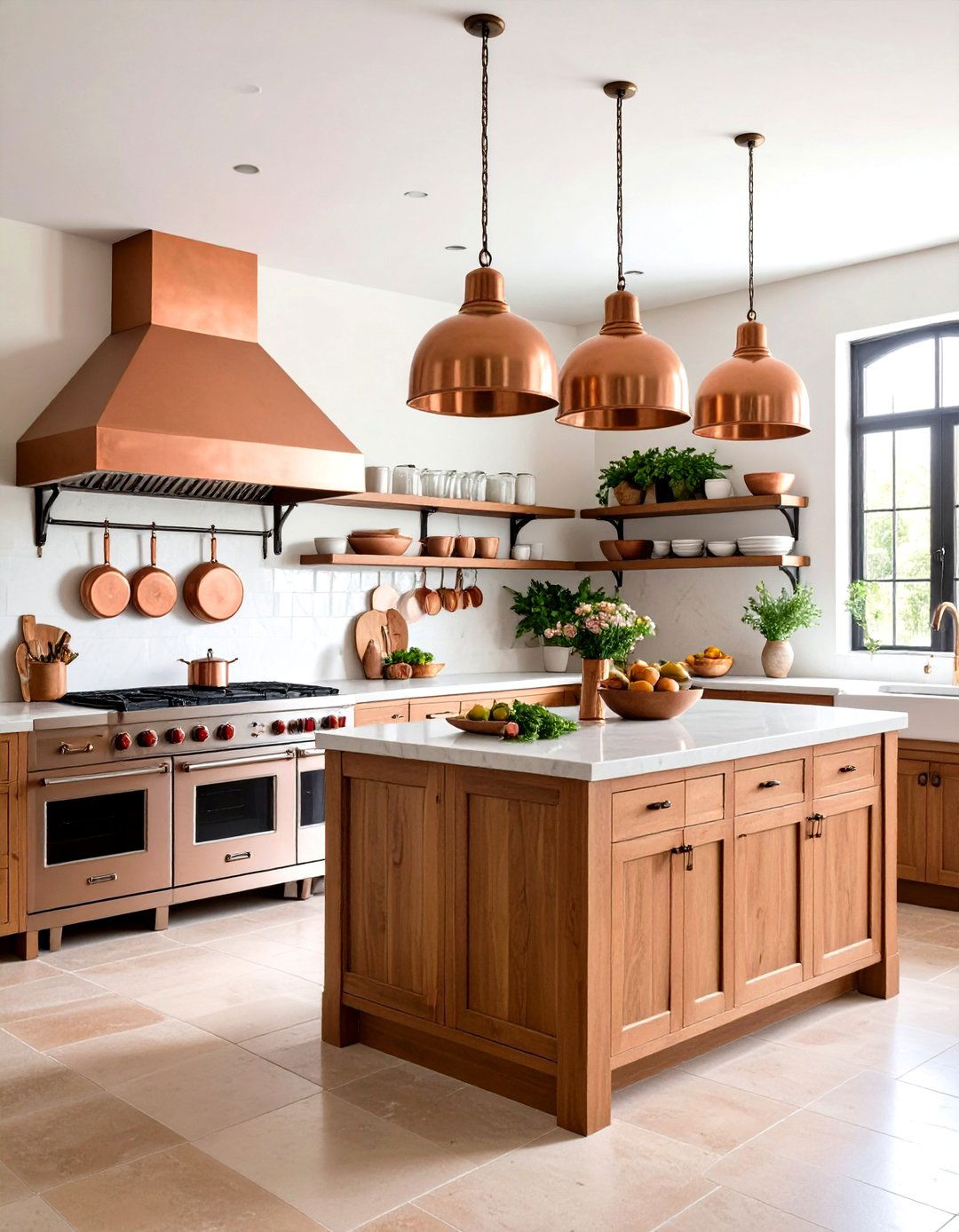 Mexican Kitchen with Copper Accent Design Elements - 20 Mexican Kitchen Ideas