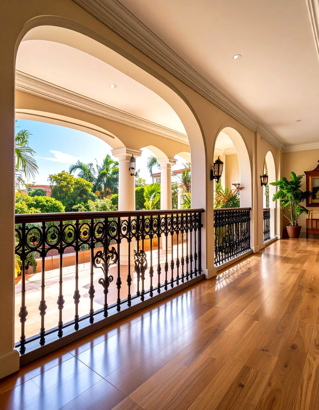 Mezzanine Style Wrought Iron Balcony Railing Design - 20 Wrought Iron Balcony Railing Design Ideas