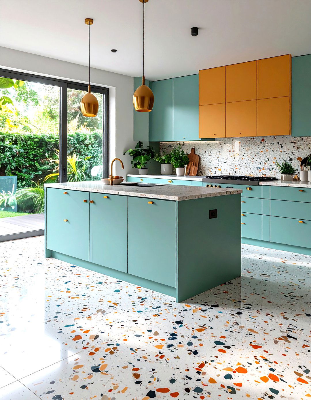 Micro Terrazzo Floors for Subtle Texture - 20 Terrazzo Kitchen Floor Ideas