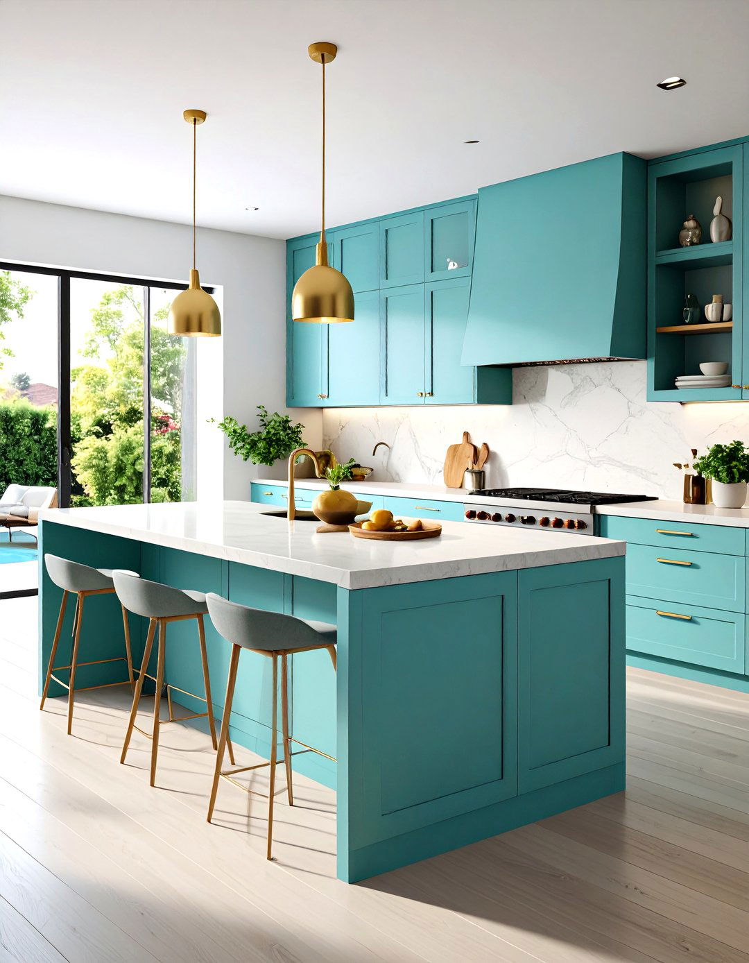 Microcement Kitchen Peninsula Design - 20 Microcement Kitchen Ideas