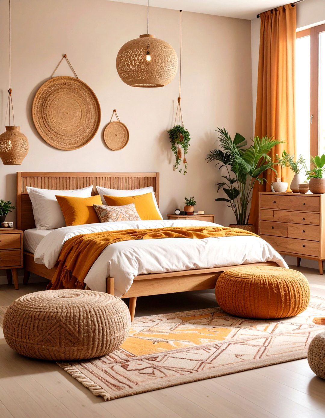 Mid Century Boho Furniture Fusion Bedroom - 20 Hipster Bedroom Ideas