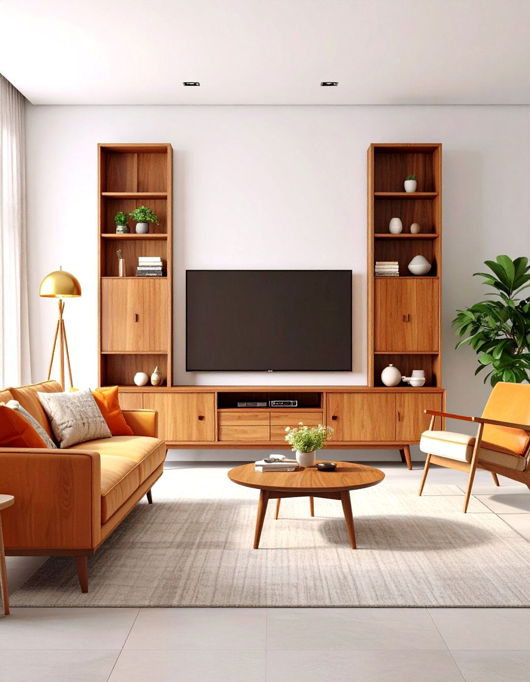 Mid Century Media Wall - 20 Media Wall Ideas
