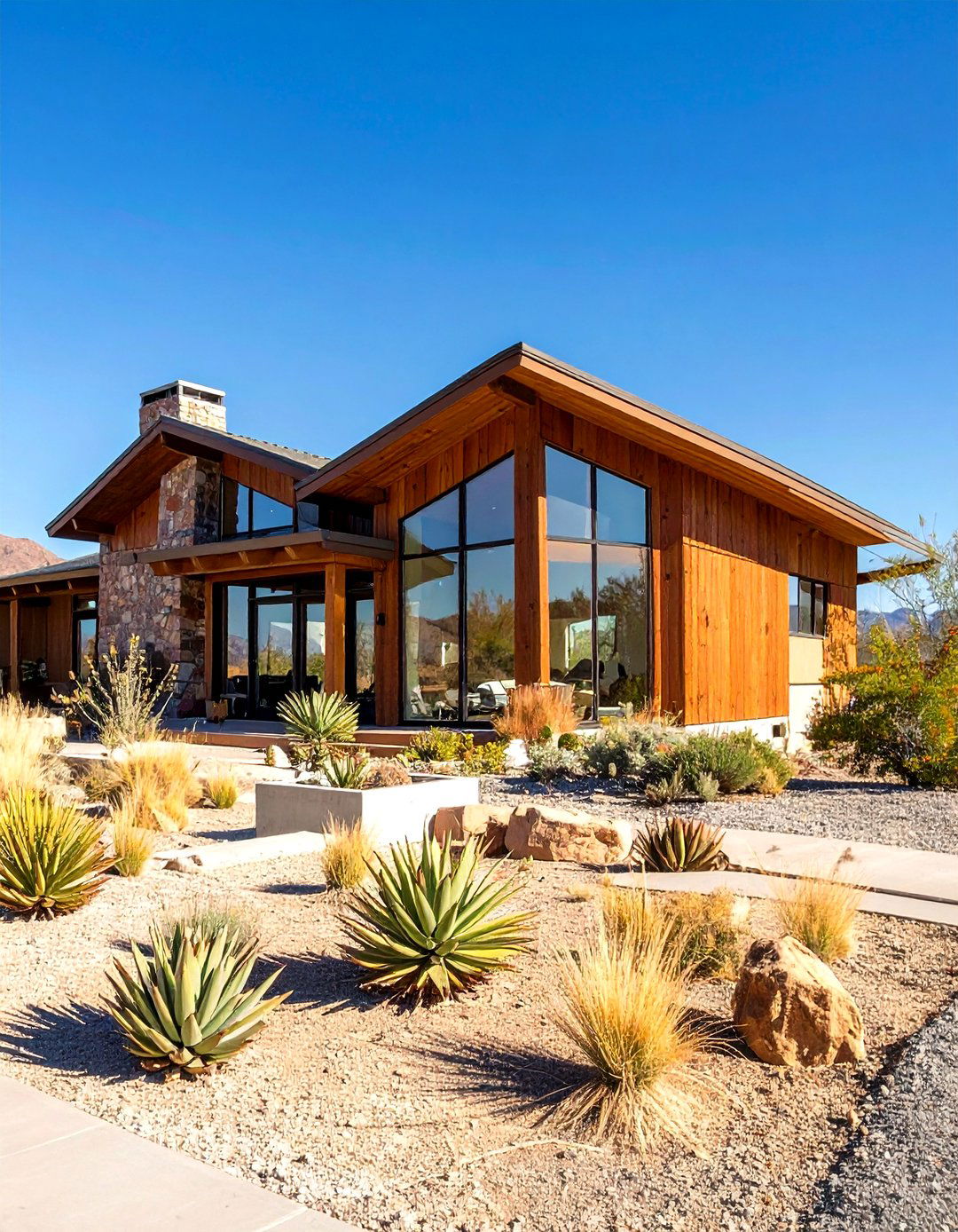 Mid Century Modern Butterfly Roof Desert Retreat - 20 Mid-Century Modern Exterior Home Ideas