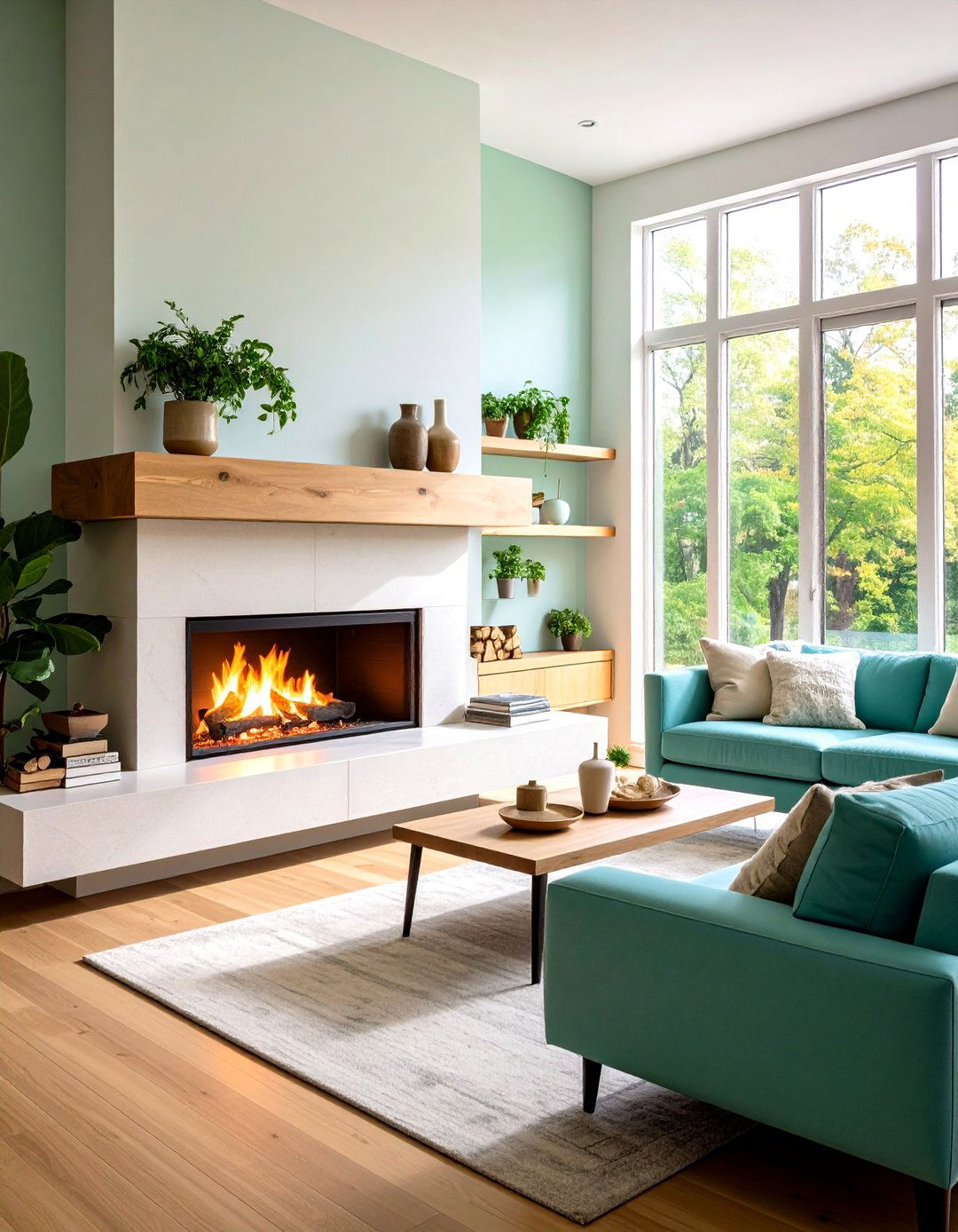 Mid Century Modern Cantilevered Mantel Fireplace - 20 Mid-century Modern Fireplace Ideas
