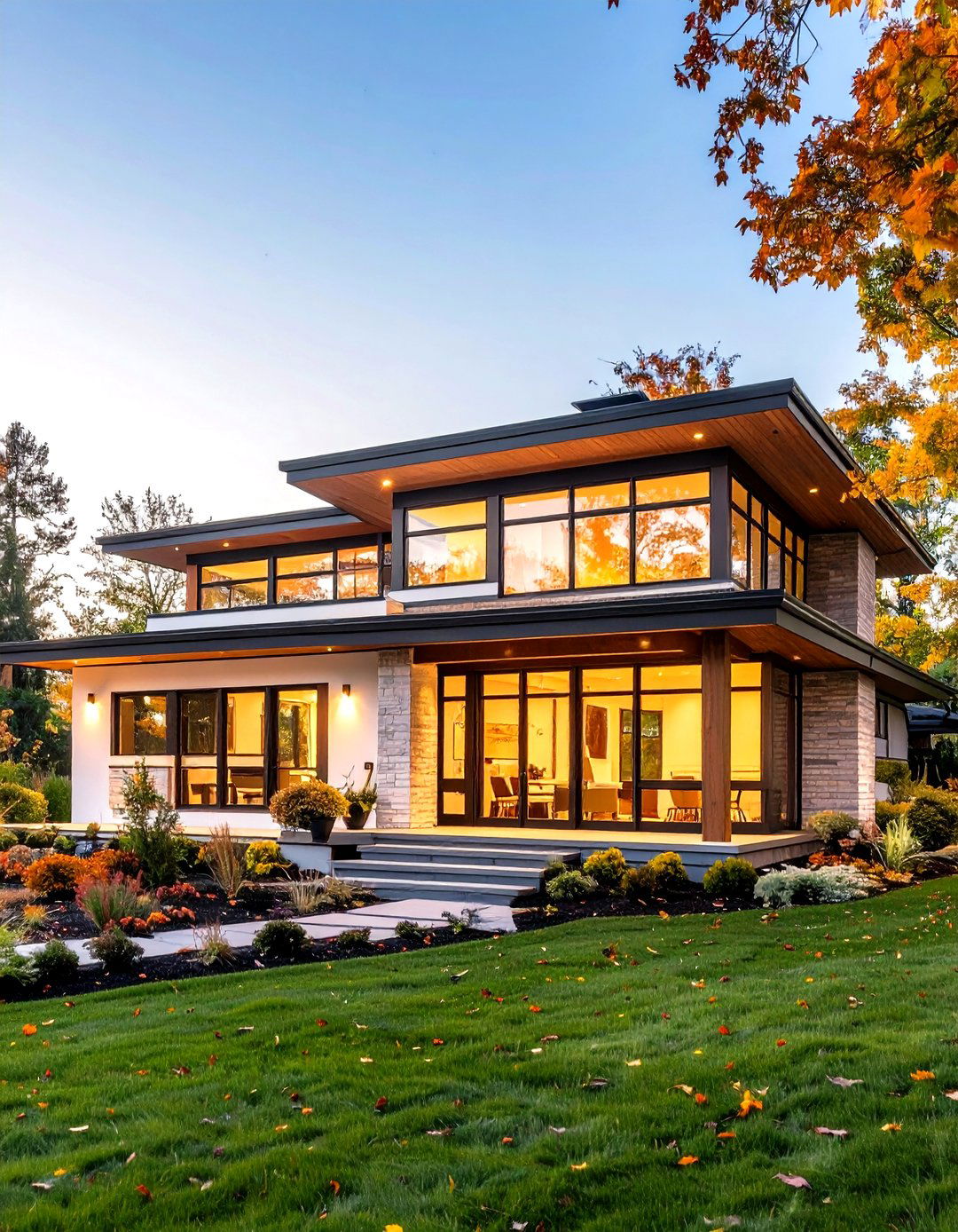 Mid Century Modern Clerestory Window Illumination - 20 Mid-Century Modern Exterior Home Ideas