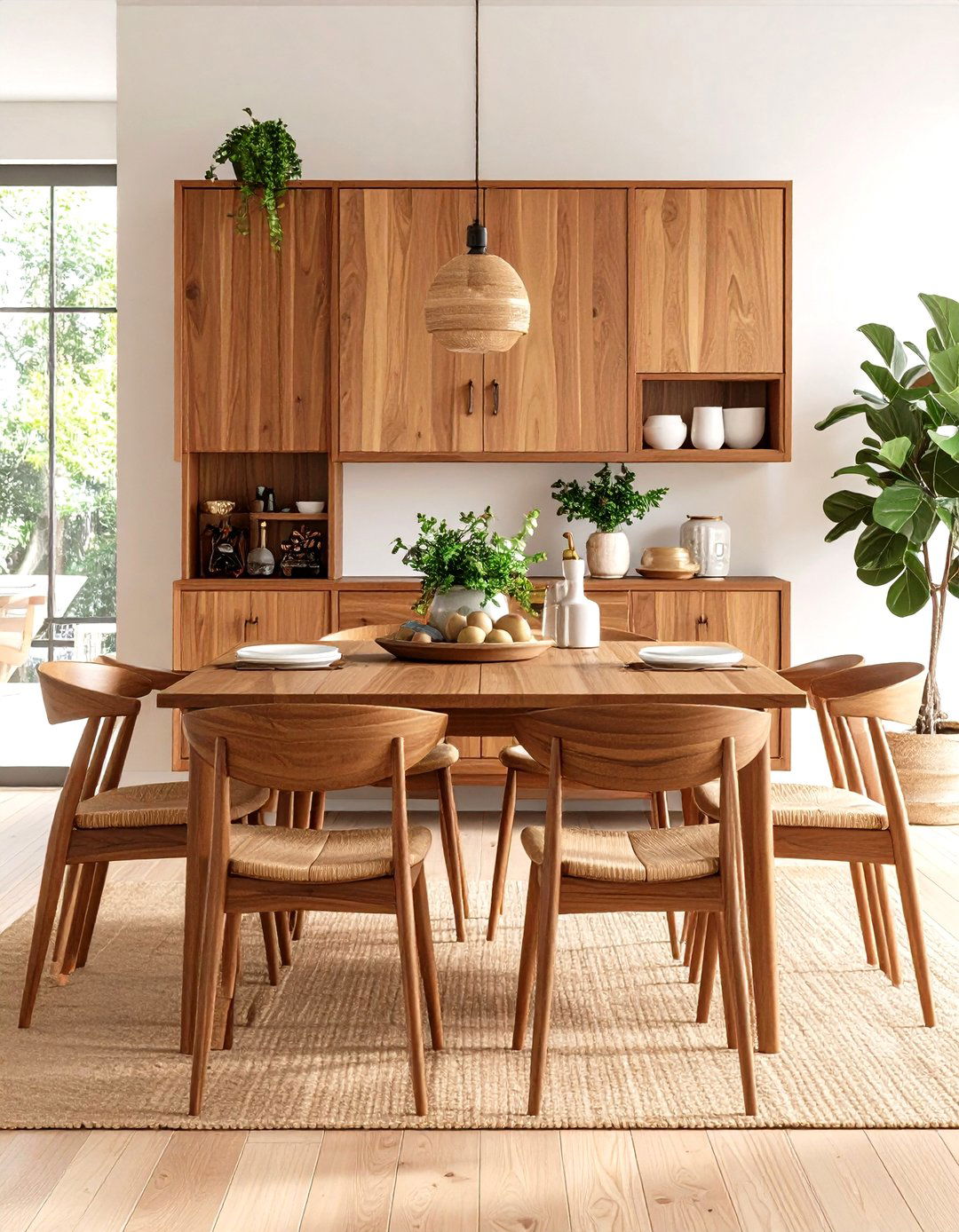 Mid Century Modern Dining Room Hutch with Tapered Legs - 20 Dining Room Hutch Ideas