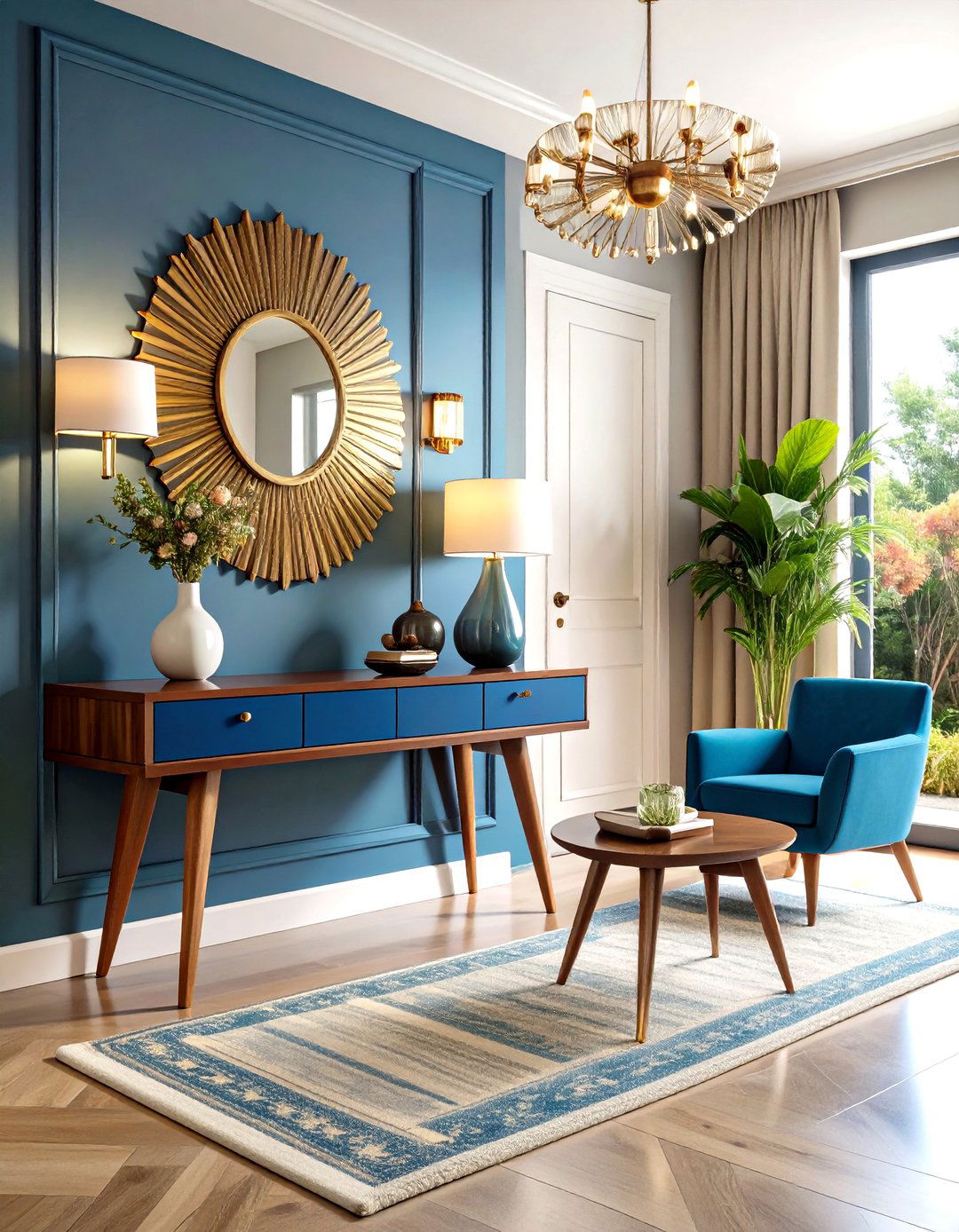 Mid Century Modern Entryway with Retro Flair - 20 Modern Entryway Ideas