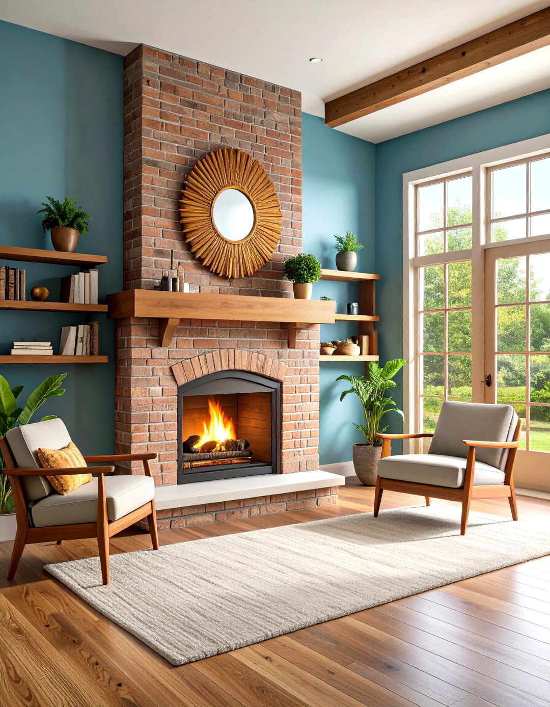 Mid Century Modern Farmhouse Fireplace Blend - 20 Farmhouse Fireplace Ideas