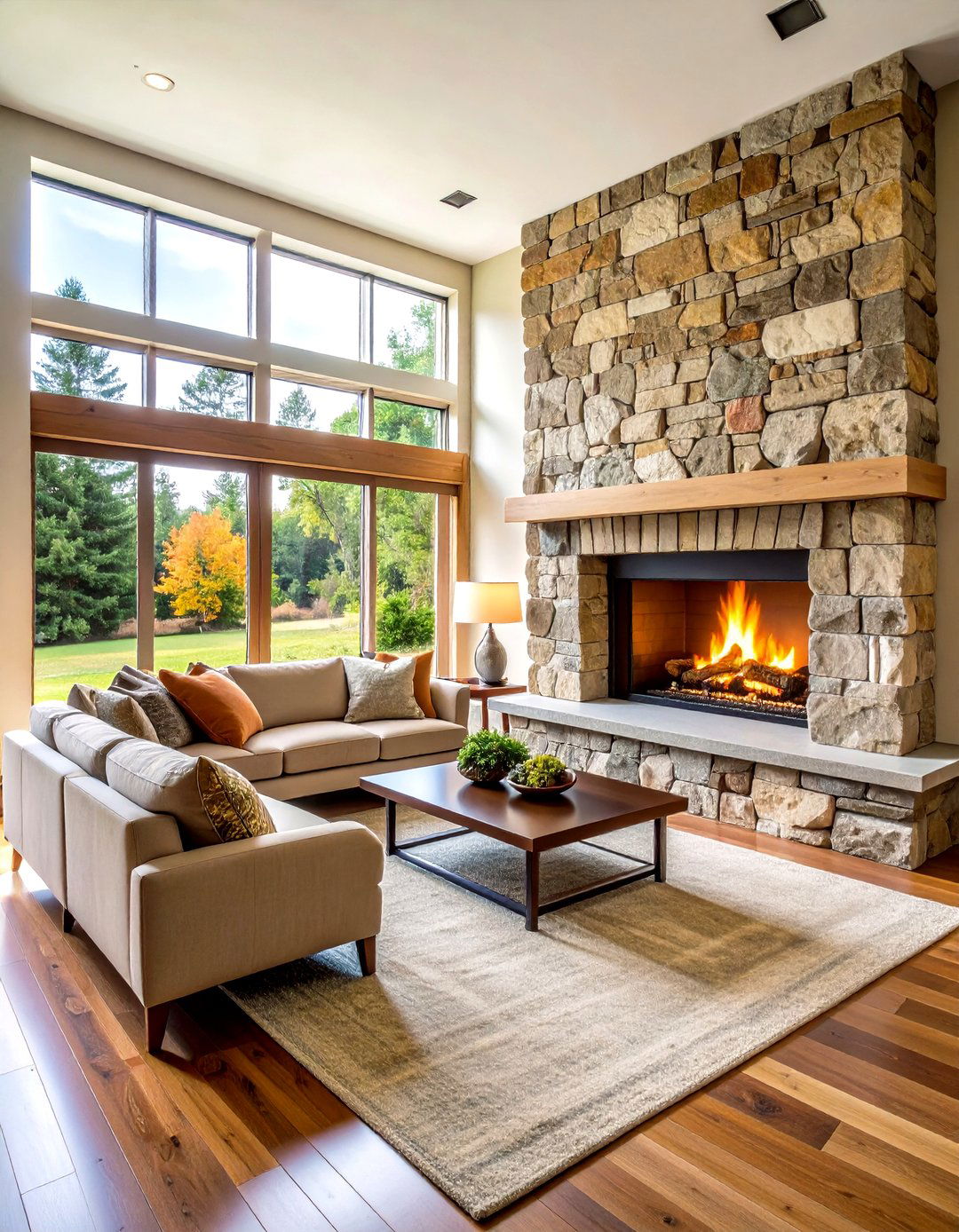 Mid Century Modern Fieldstone Fireplace - 20 Mid-century Modern Fireplace Ideas