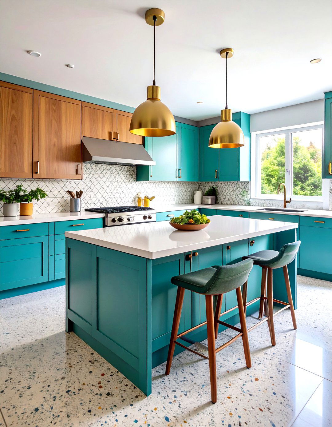 Mid Century Modern Galley Kitchen with Walnut Cabinetry - 20 Mid-century Modern Kitchen Ideas
