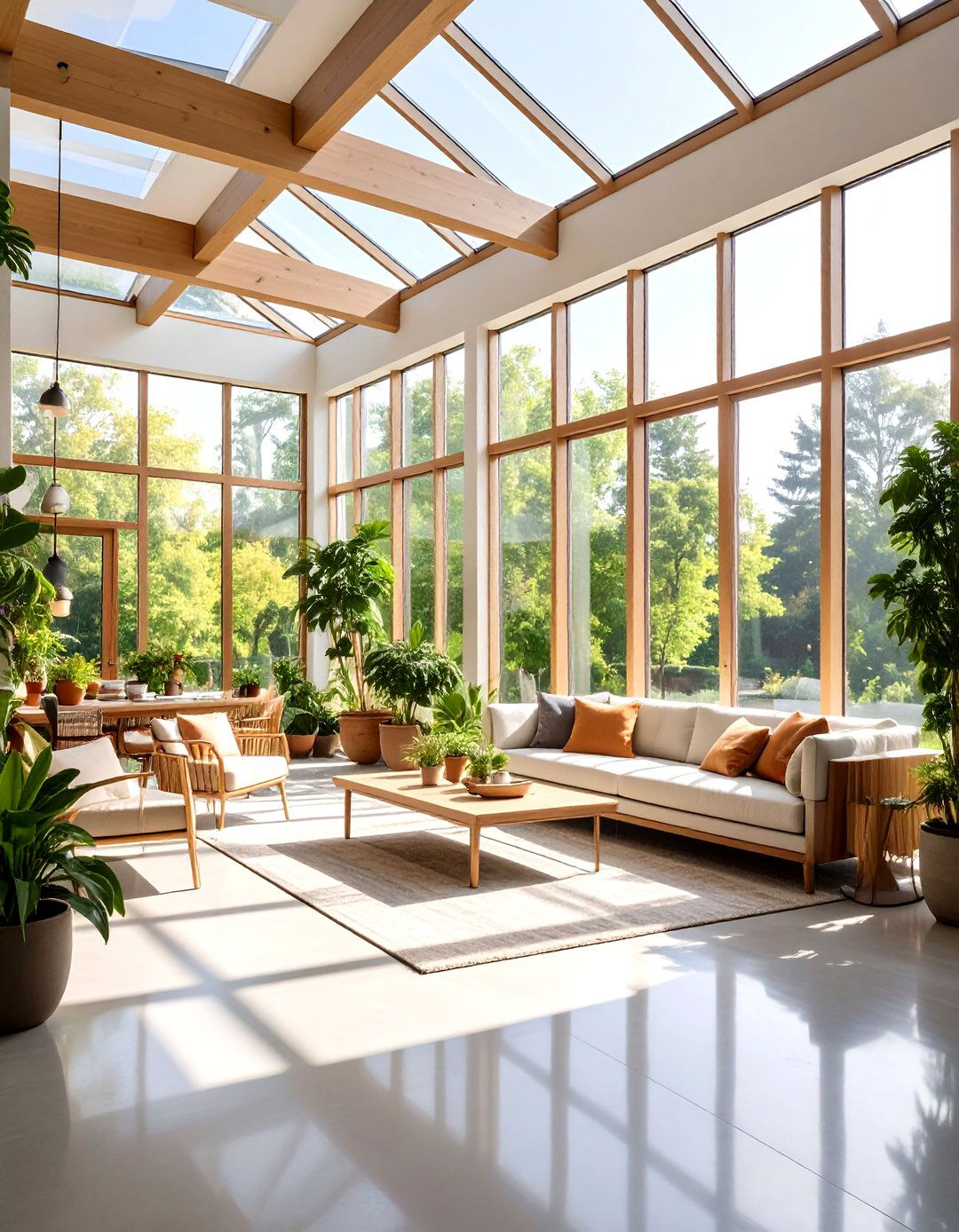 Mid Century Modern Glass Walled Conservatory Sunroom - 20 Mid-century Modern Sunroom Ideas