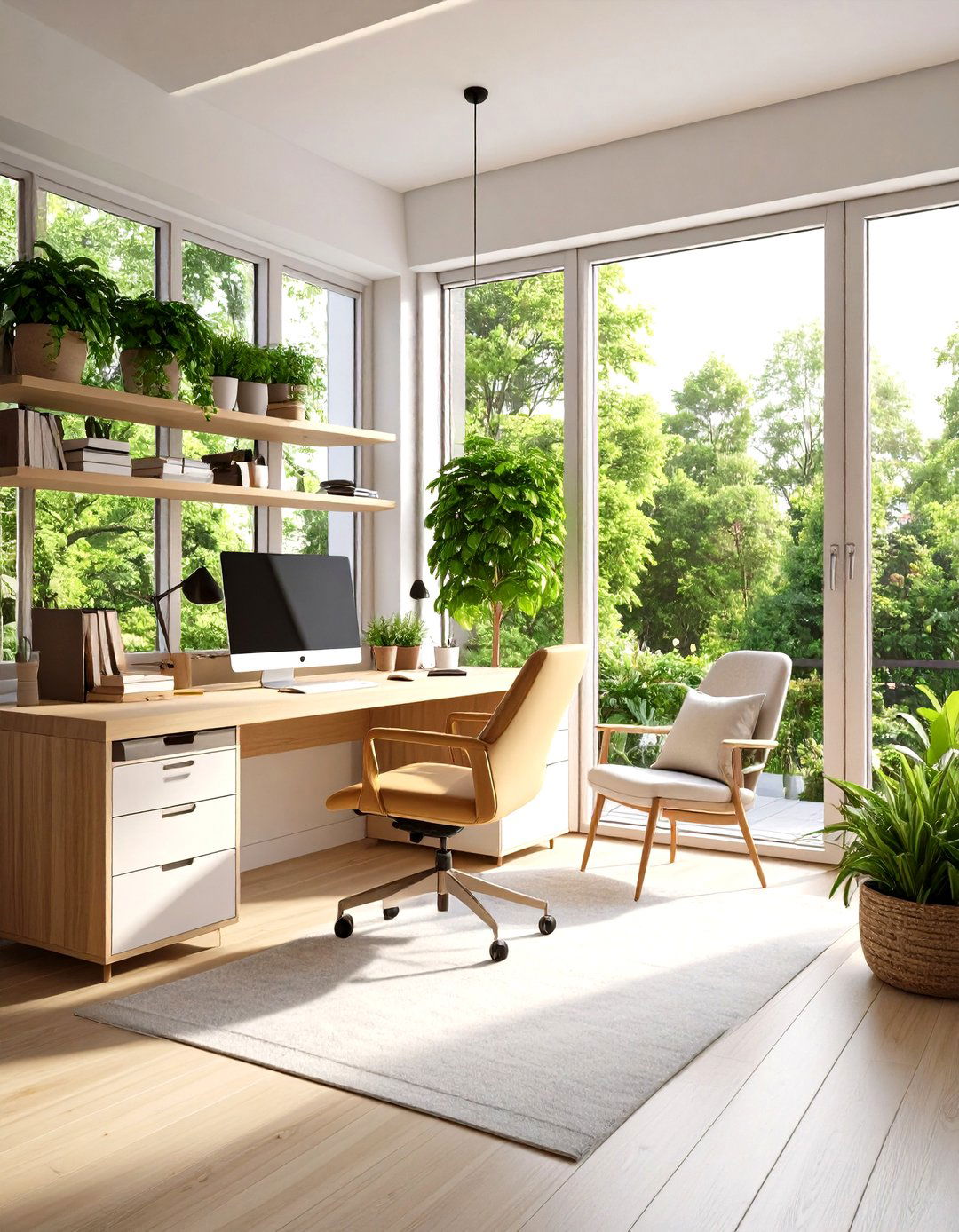 Mid Century Modern Home Office Sunroom - 20 Mid-century Modern Sunroom Ideas