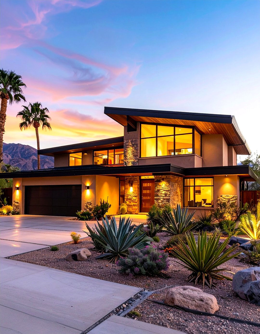Mid Century Modern House with Black Roof - 20 houses with black roofs