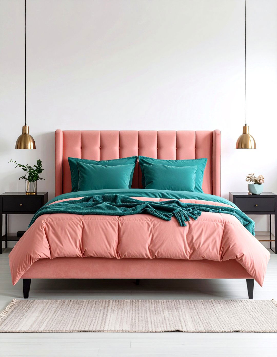 Mid Century Modern Influences - 20 Teal and Pink Bedroom Ideas