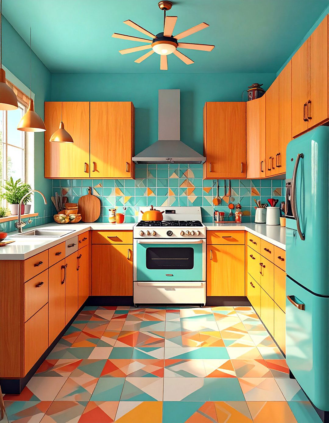 Mid Century Modern Kitchen With White Appliances - 20 Kitchen With White Appliances Ideas