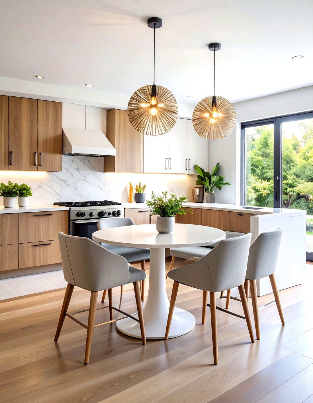 Mid Century Modern Kitchen with Breakfast Nook Integration - 20 Mid-century Modern Kitchen Ideas