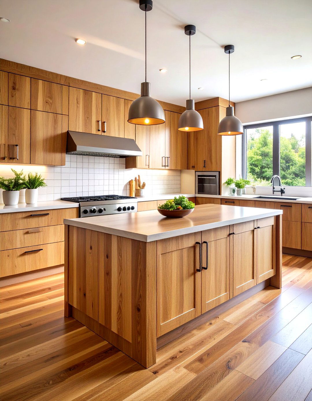 Mid Century Modern Kitchen with Horizontal Wood Grain Focus - 20 Mid-century Modern Kitchen Ideas