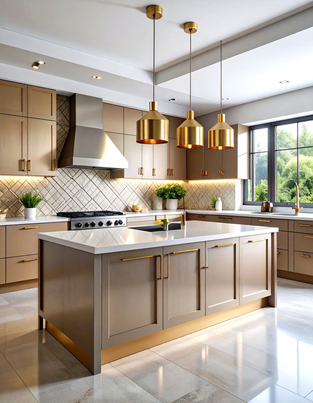 Mid Century Modern Kitchen with Metallic Accent Integration - 20 Mid-century Modern Kitchen Ideas