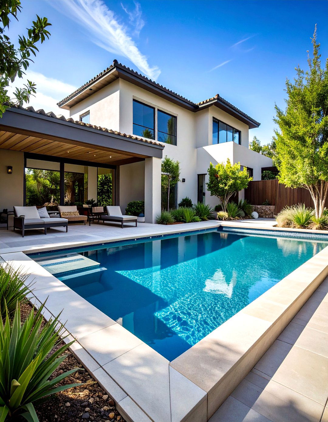 Mid Century Modern Landscaping Pool and Spa Integration - 20 Mid-century Modern Landscaping Ideas