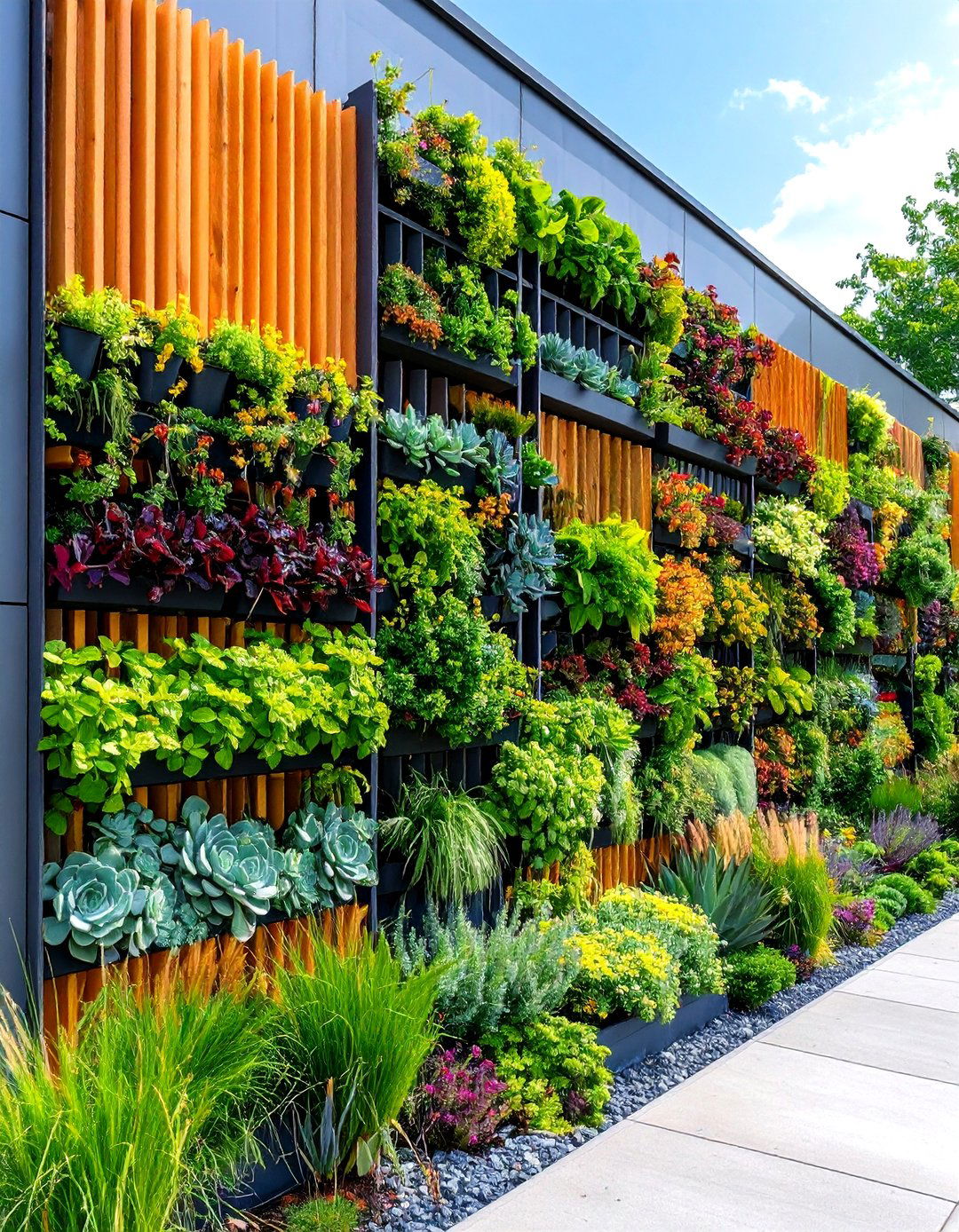 Mid Century Modern Landscaping Vertical Garden Wall System - 20 Mid-century Modern Landscaping Ideas