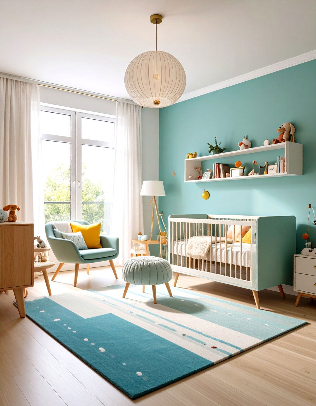 Mid Century Modern Nursery with Acrylic Elements and Transparent Design - 20 Mid-century Modern Nursery Ideas