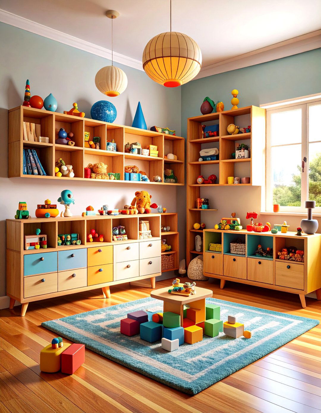 Mid Century Modern Nursery with Vintage Toy Display and Nostalgic Elements - 20 Mid-century Modern Nursery Ideas