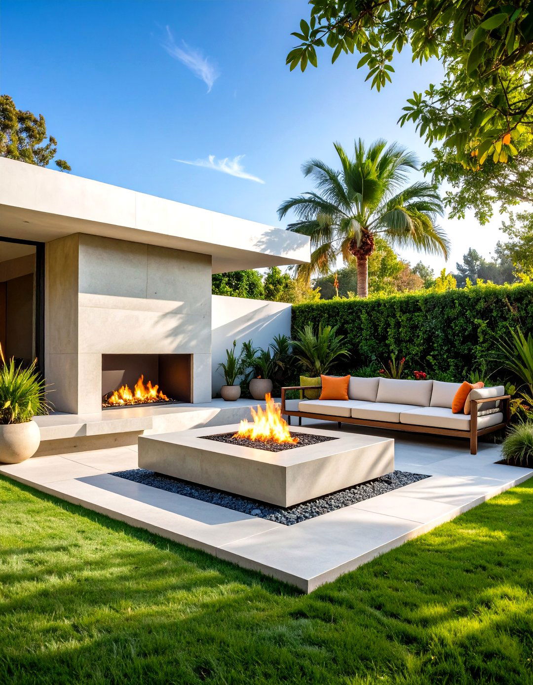 Mid Century Modern Outdoor Patio Fireplace - 20 Mid-century Modern Fireplace Ideas