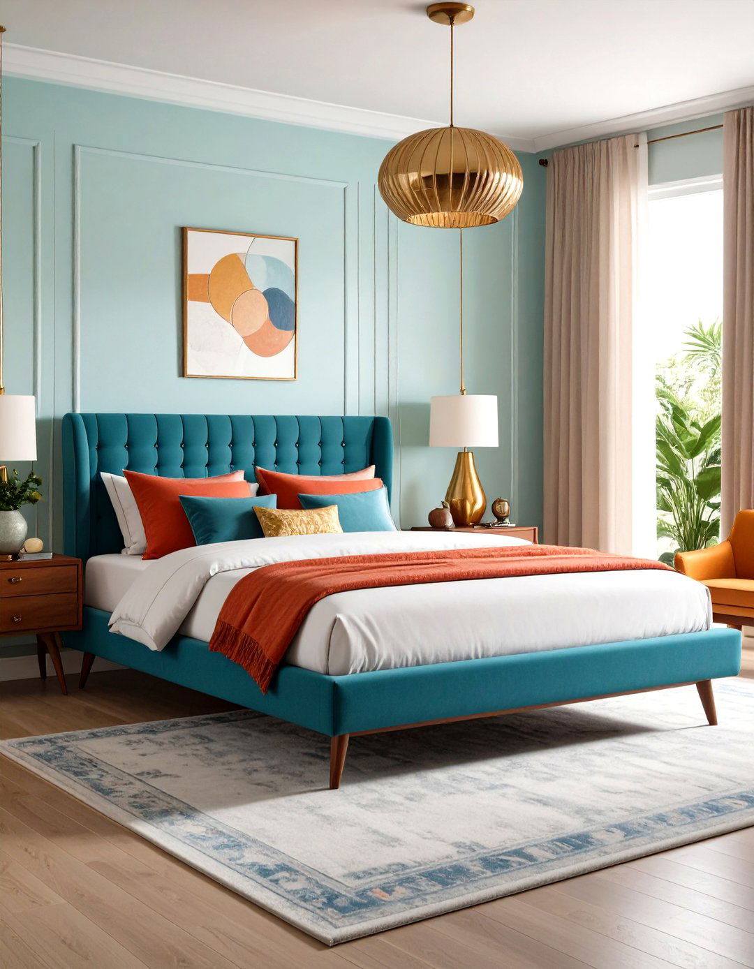 Mid Century Modern Pink and Grey Bedroom - 20 Pink and Grey Bedroom Ideas