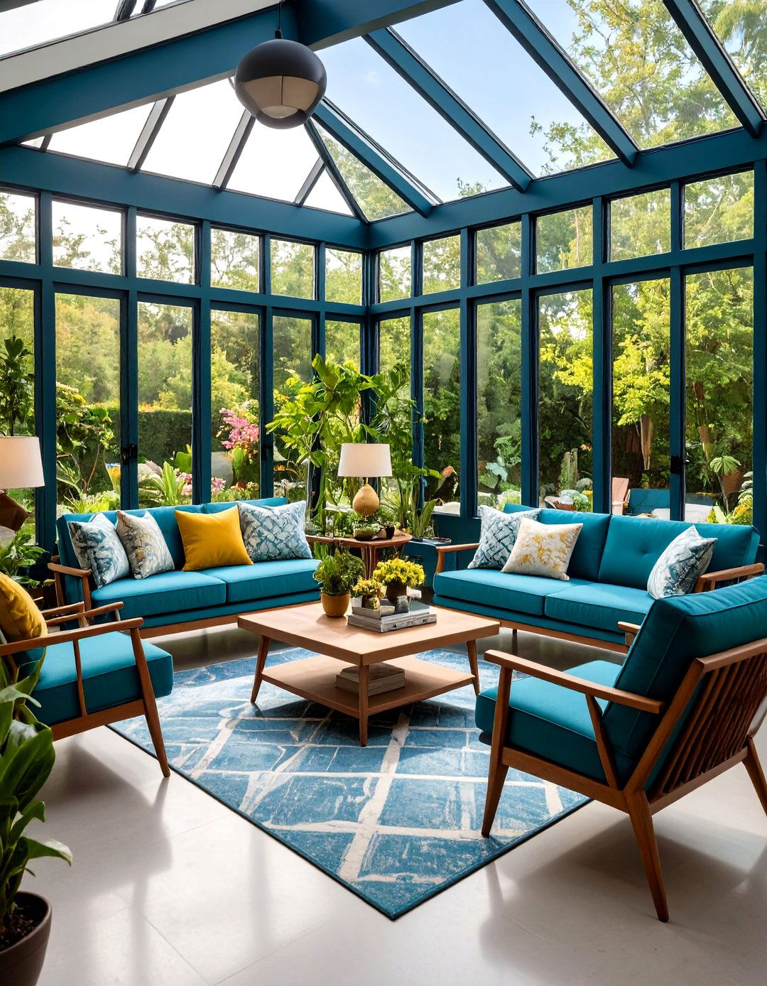 Mid Century Modern Small Sunroom - 20 Small Sunroom Ideas