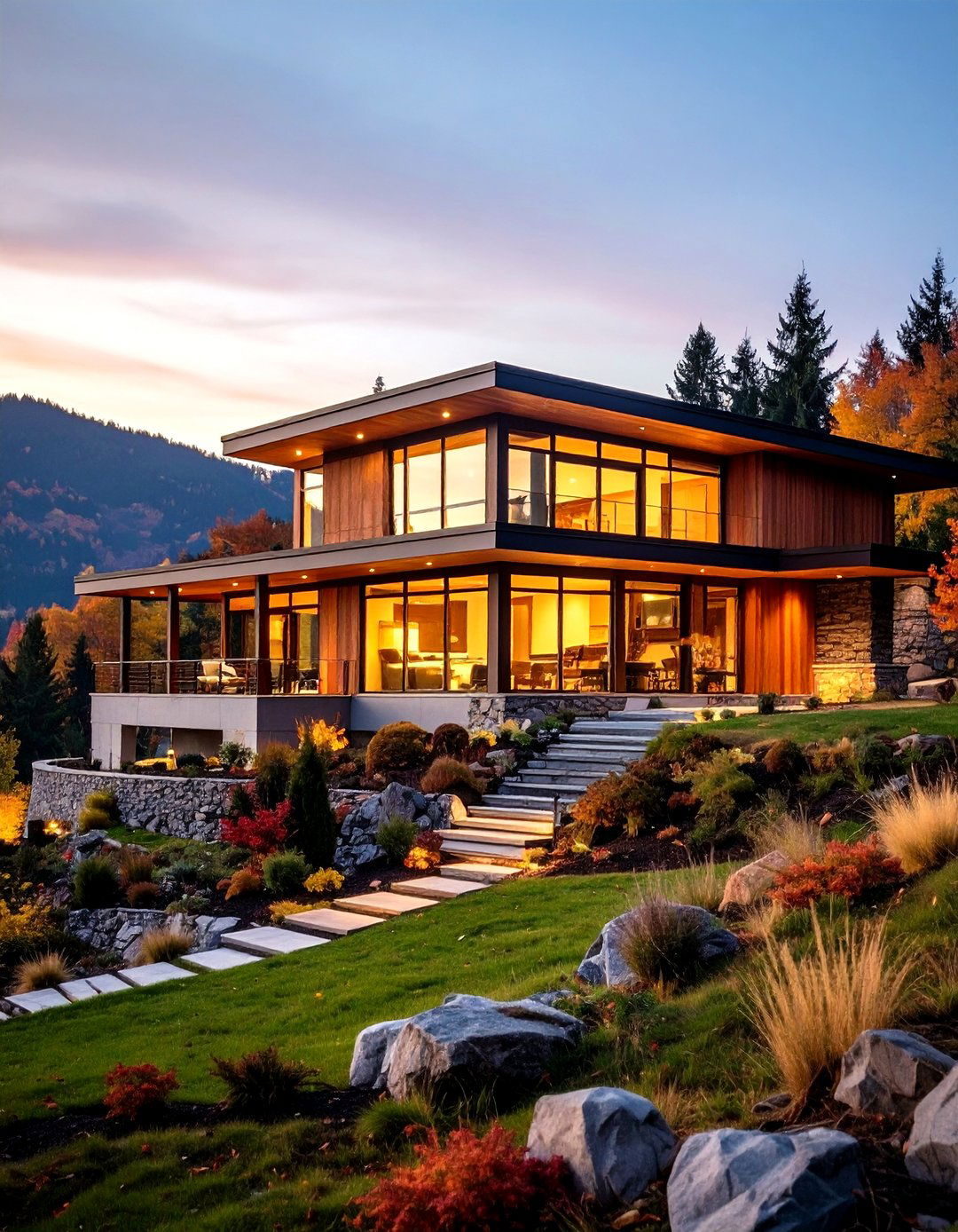 Mid Century Modern Split Level Asymmetrical Composition - 20 Mid-Century Modern Exterior Home Ideas