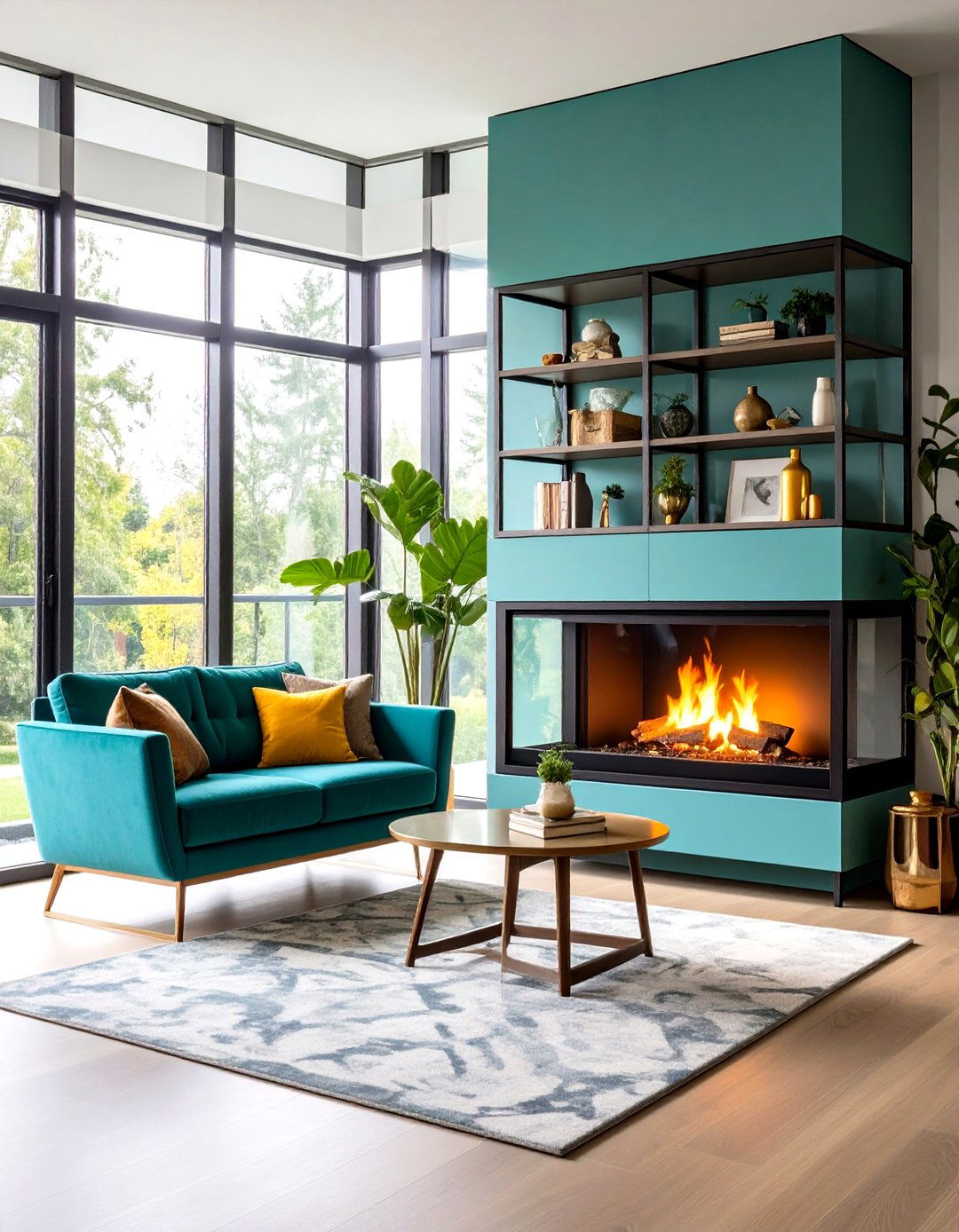 Mid Century Modern Steel Frame Fireplace - 20 Mid-century Modern Fireplace Ideas