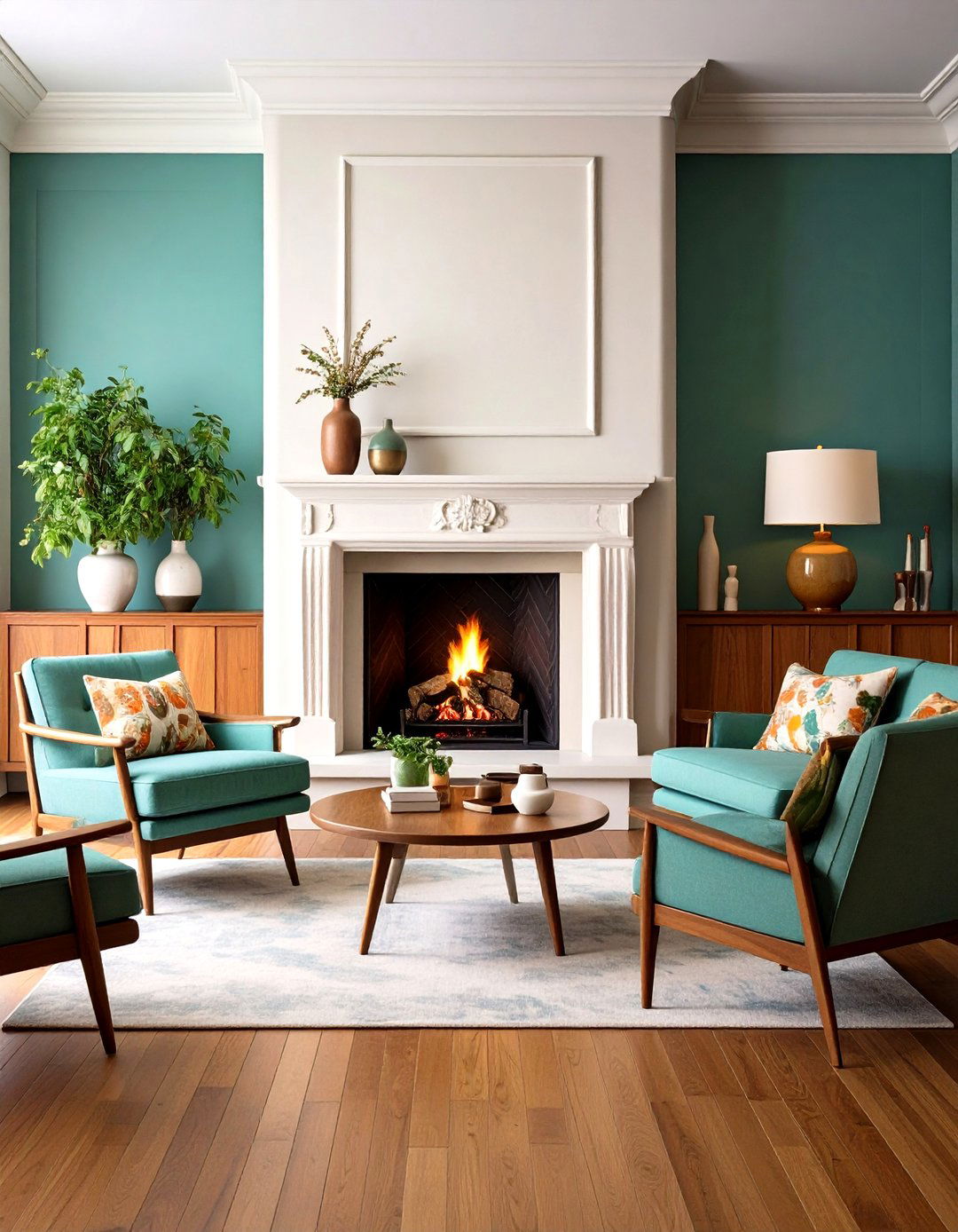 Mid Century Modern Stucco Fireplace - 20 Stucco Fireplace Ideas