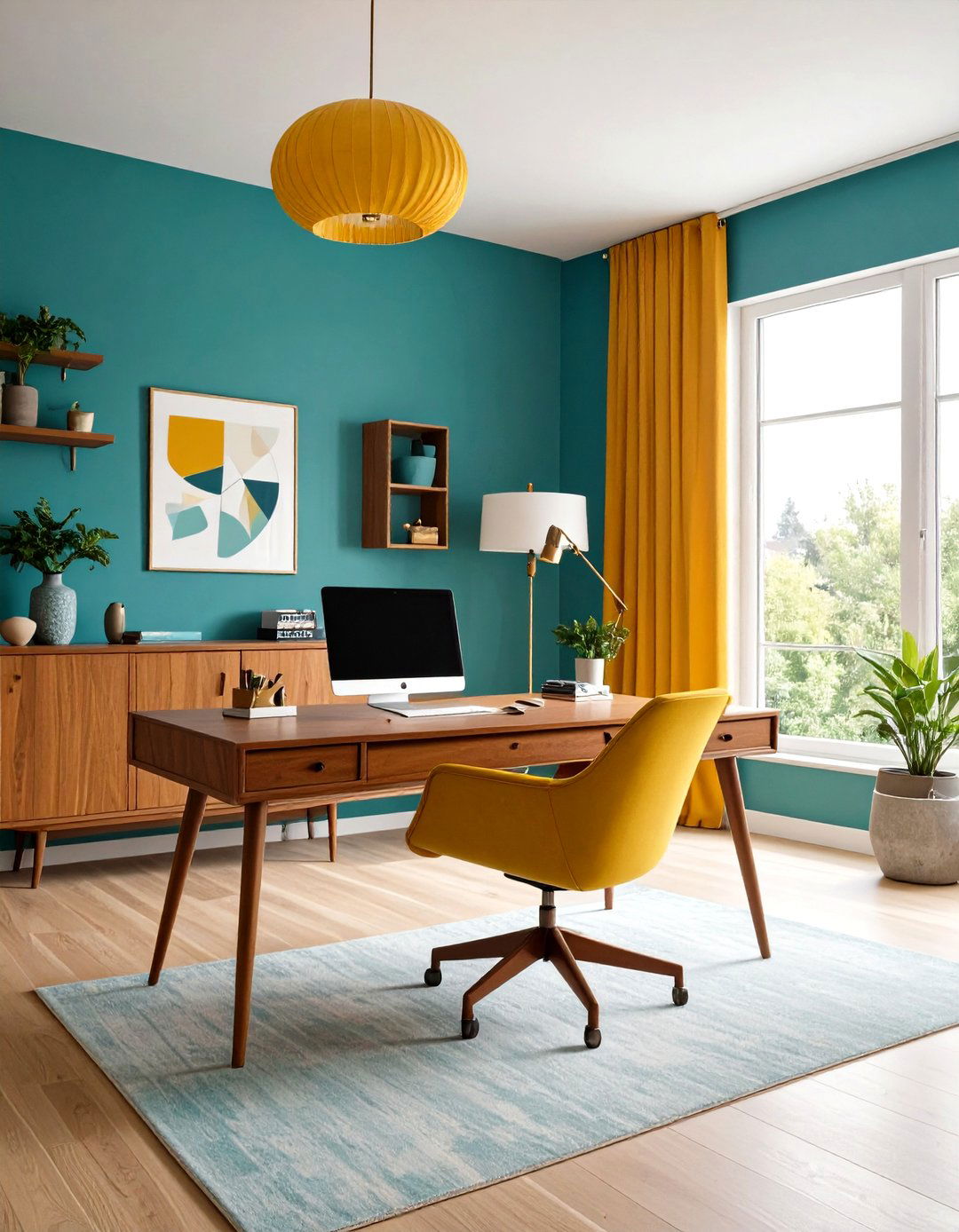 Mid Century Modern Study - 20 Study Room Ideas