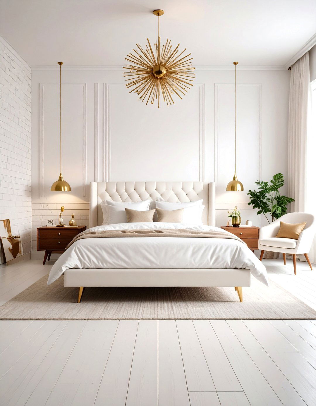 Mid Century Modern White Bedroom - 20 White Bedroom Ideas