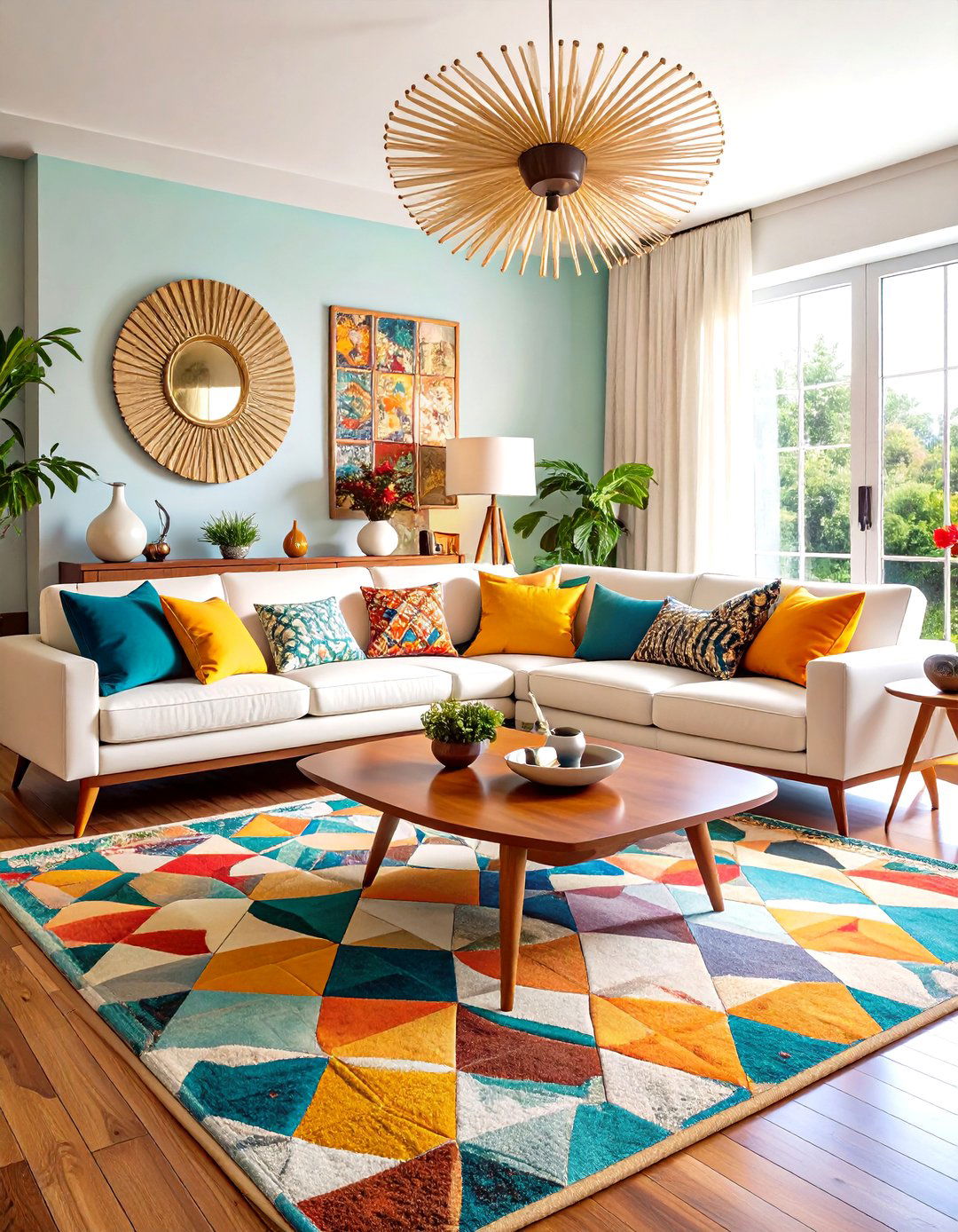 Mid Century Modern White Couch Haven - 20 White Couch Living Room Ideas