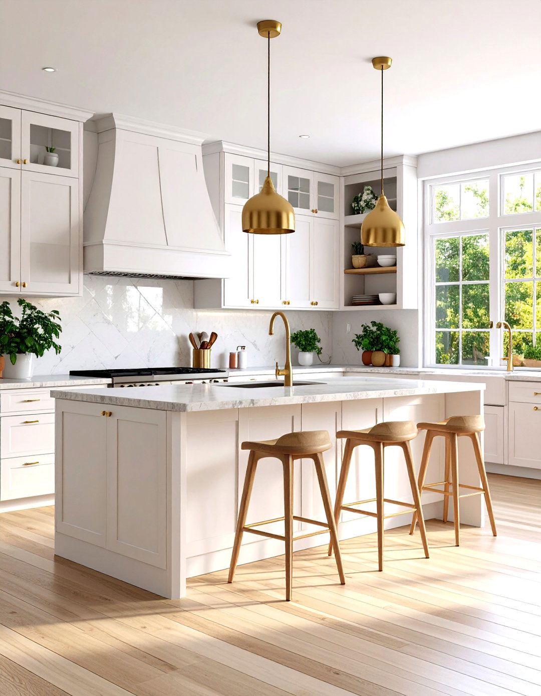 Mid Century Modern White Kitchen with Retro Elements - 20 White Kitchen Ideas
