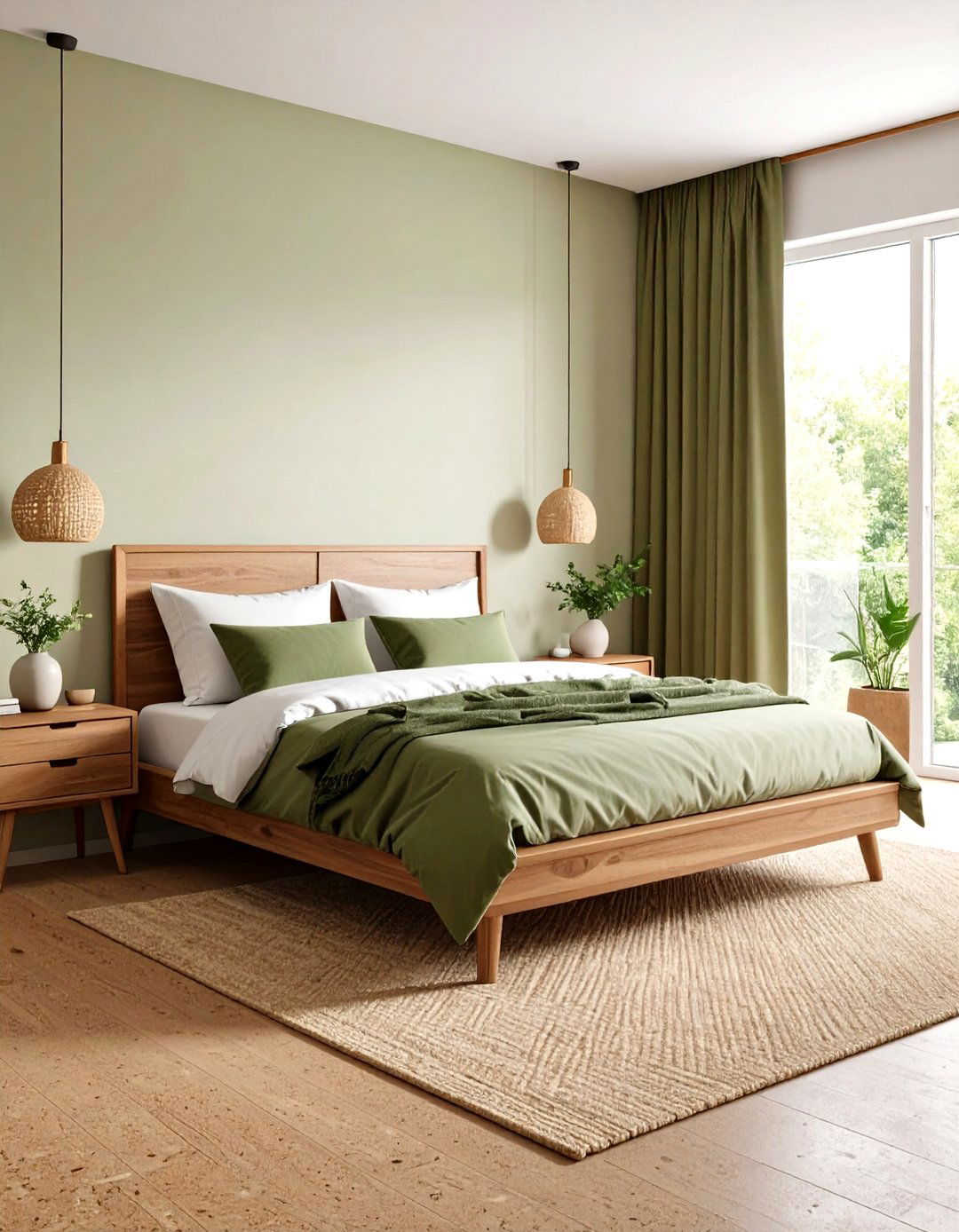 Midcentury Modern Bedroom with Abstract Art and Geometric Patterns - 20 Midcentury Modern Bedroom Decorating Ideas