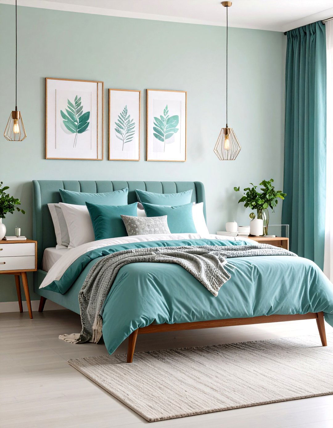 Midcentury Modern Bedroom with Cork Flooring and Natural Materials - 20 Midcentury Modern Bedroom Decorating Ideas