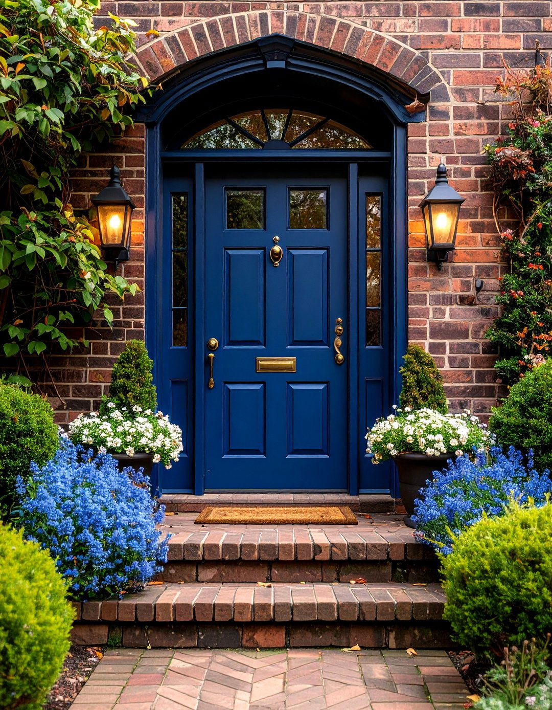 Midnight Blue Brown House Front Door Color - 20 Brown House Front Door Colors