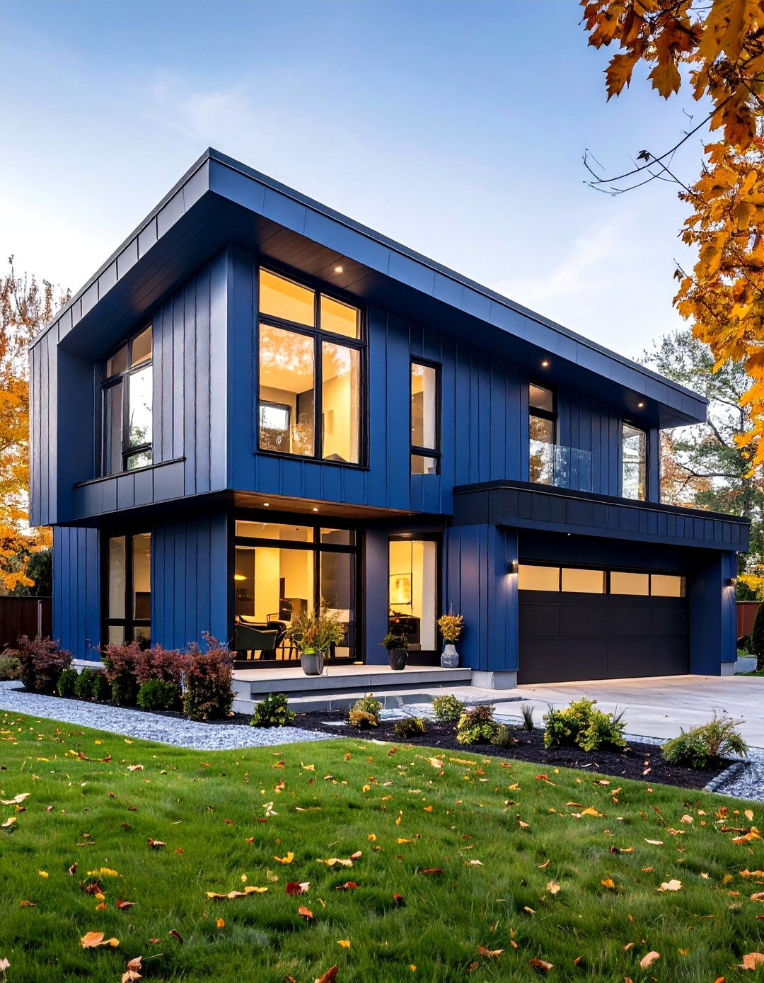 Midnight Blue Metal Siding Contemporary Industrial Design - 20 Midnight Blue & Dark Blue House Siding Colors