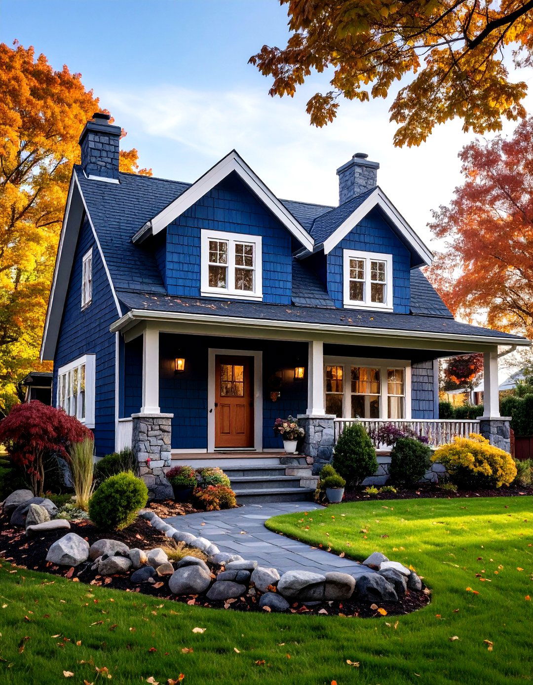 Midnight Blue Shake Siding Textured Cottage Design - 20 Midnight Blue & Dark Blue House Siding Colors