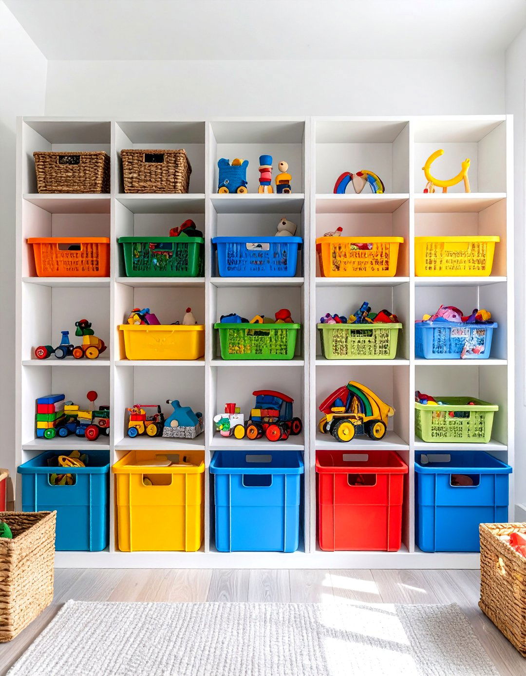 Milk Crate Childrens Toy Storage Paradise - 20 Milk Crate Storage Ideas