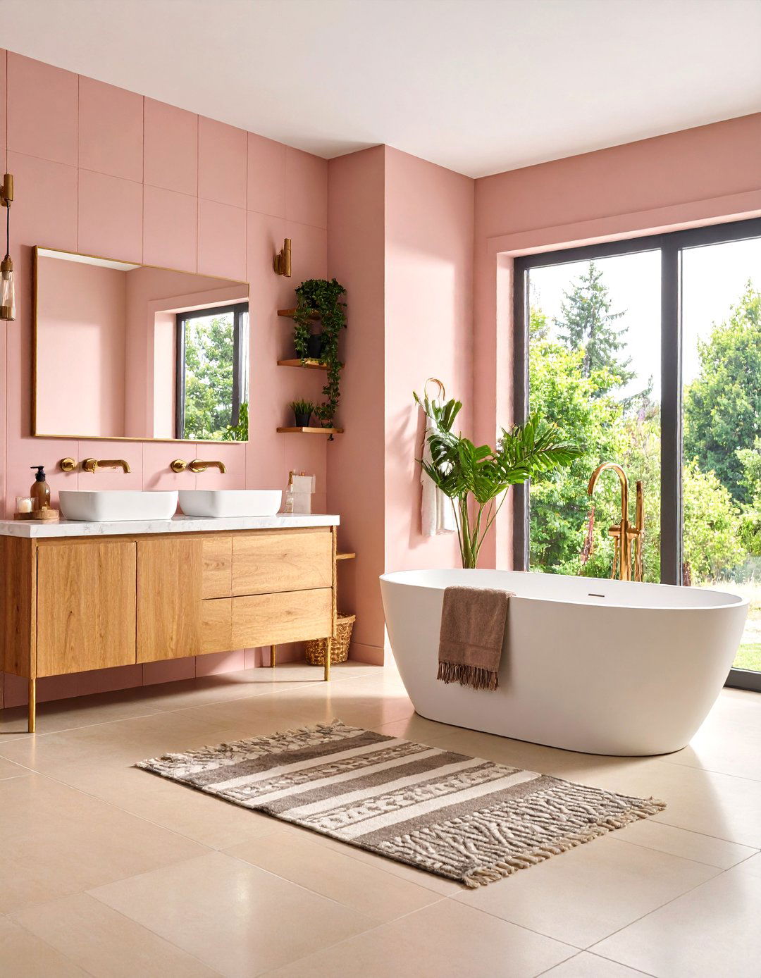 Millennial Pink Bathroom Spa Retreat - 20 Pink Bathroom Ideas